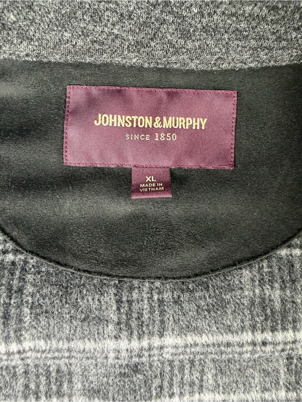 Johnston & Murphy Men's Quilted Charcoal Gray Zip Vest - Classy professional XL